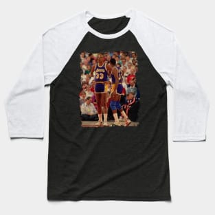 Kareem Abdul Jabbar and Magic Johnson, 1987 Baseball T-Shirt